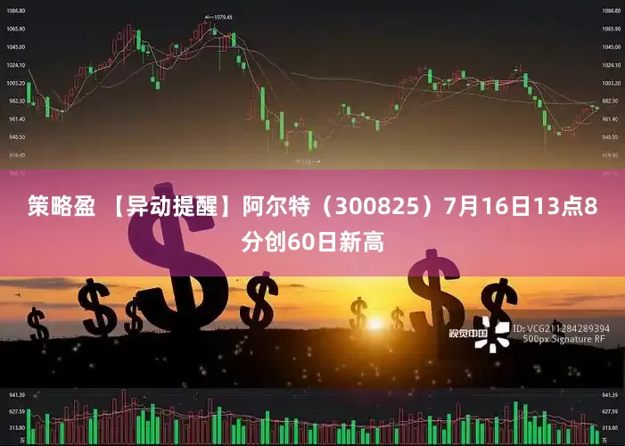 策略盈 【异动提醒】阿尔特（300825）7月16日13点8分创60日新高